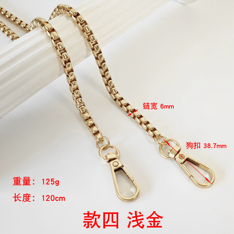 Metal Bag Chain With Woven Shoulder Strap For DIY